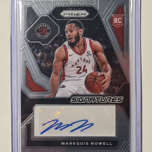 Markquis Nowell 2032-24 Panini Prizm Signatures auto Rookie RC Auto RSI-NOW NBA Basketball Toronto Raptors excellent