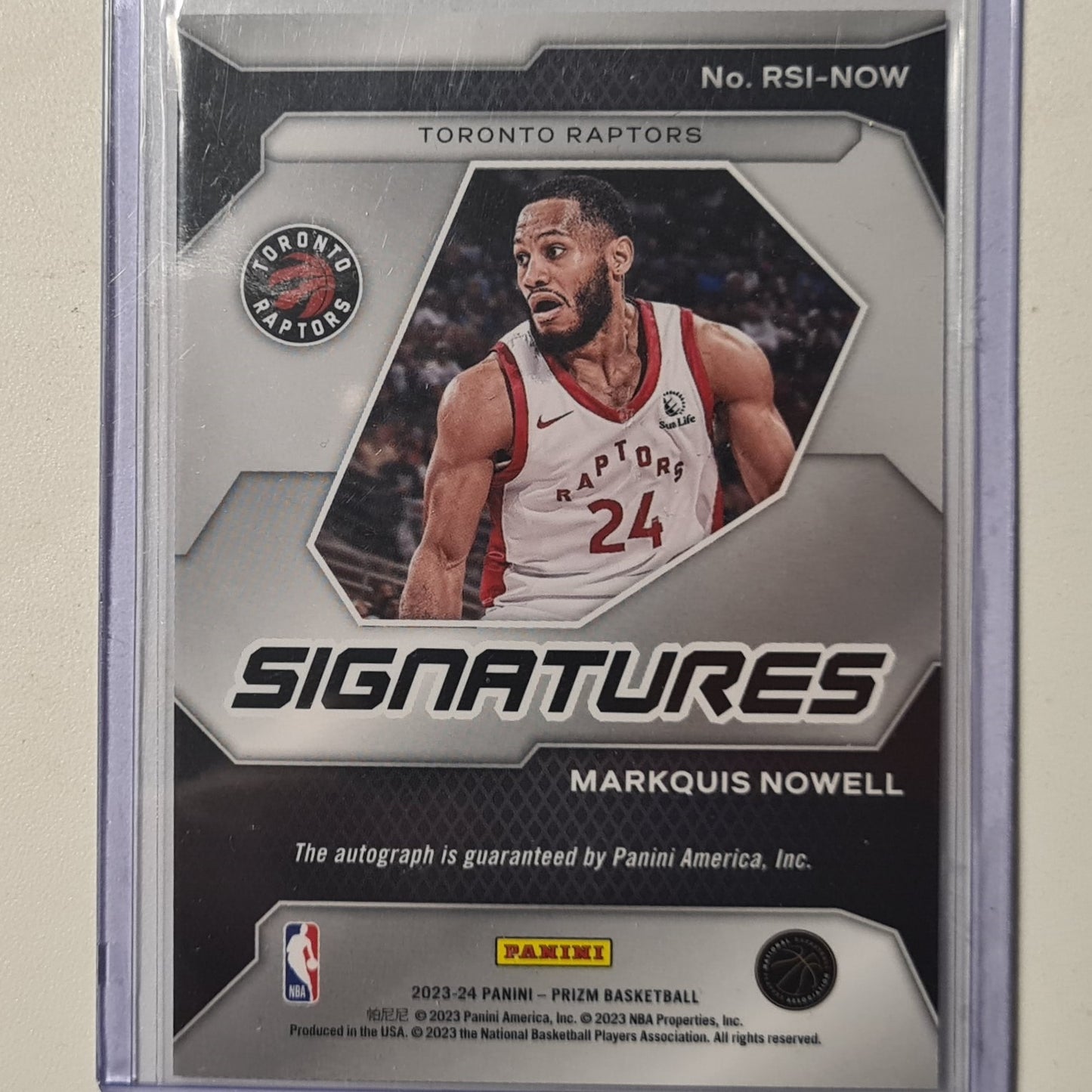 Markquis Nowell 2032-24 Panini Prizm Signatures auto Rookie RC Auto RSI-NOW NBA Basketball Toronto Raptors excellent