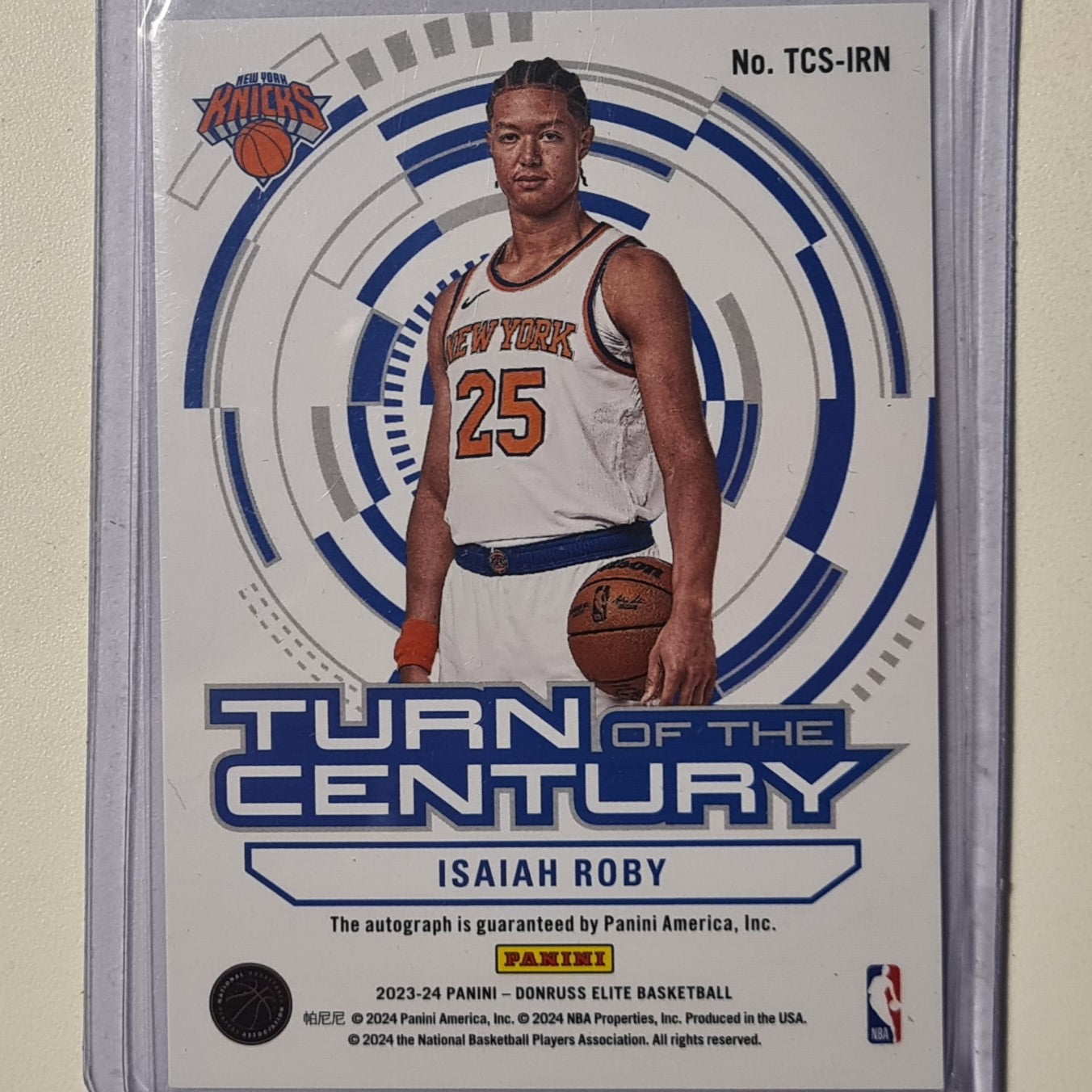 Isaiah Roby 2023-24 Panini Donruss Elite turn of the century Auto TCS-IRN NBA Basketball New York Knicks excellent