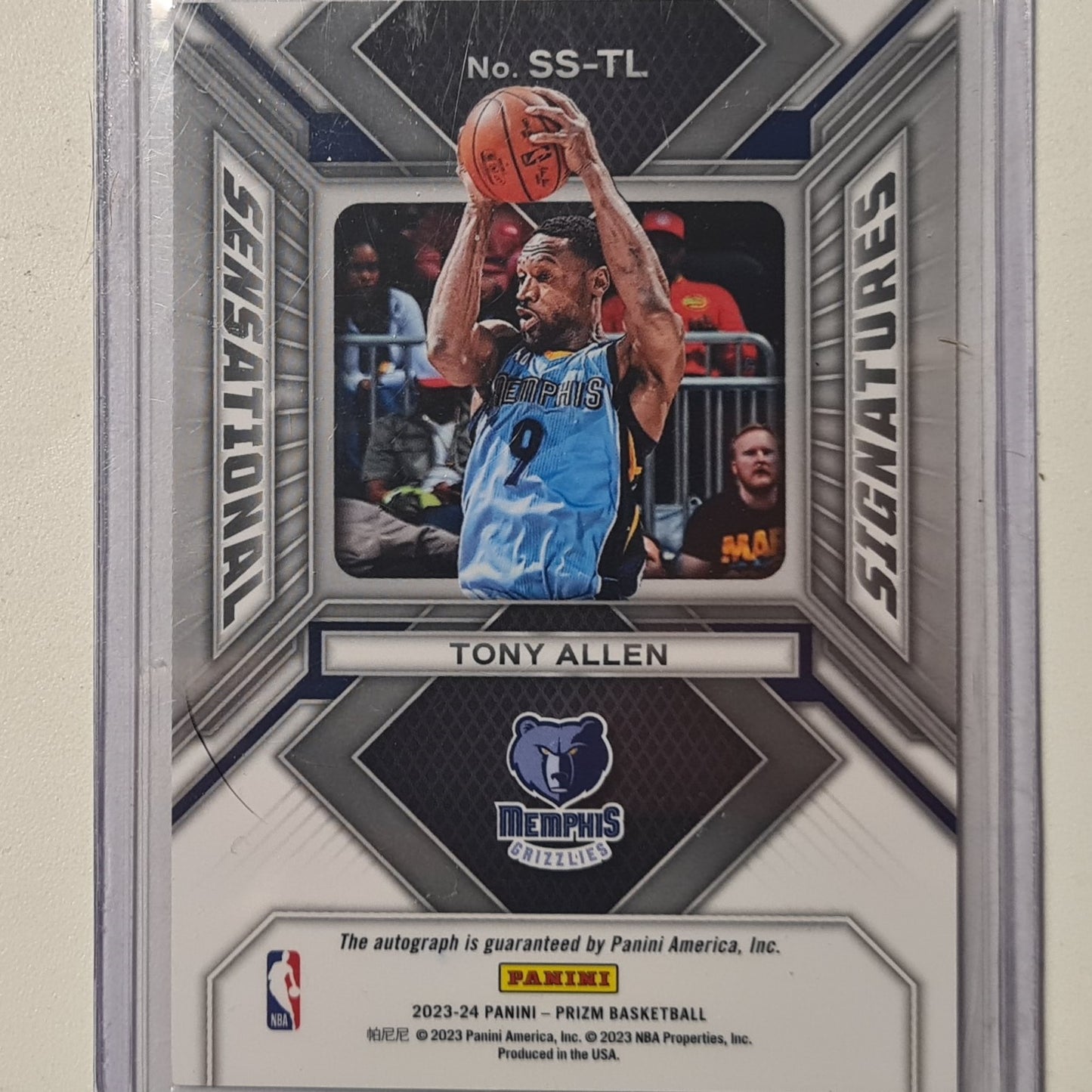 Tony Allen 2023-24 Panini Prizm Sensational Signatures Auto SS-TL NBA Basketball Memphis Grizzlies excellent