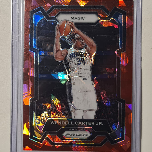 Wendell Carter Jr 2023-24 Panini Prizm red cracked ice #279 NBA Basketball Orlando Magic Excellent Sleeved