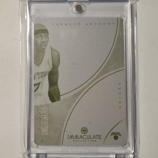 Carmelo Anthony 2014 Panini 2012-13 National treasures #17 yellow printing plate 1/1  NBA Basketball New York Knicks Excellent Sleeved