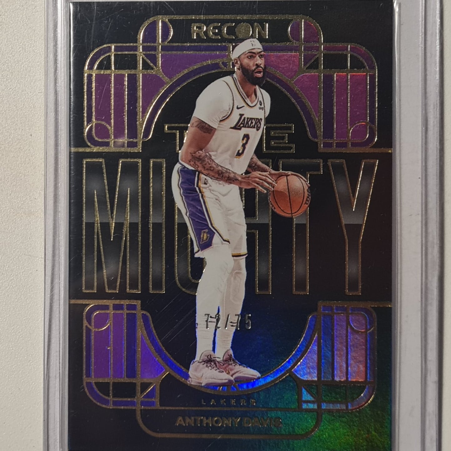 Anthony Davis 2023-24 Panini Recon the mighty holo numbered 72/75 #20 NBA Basketball LA Lakers Excellent/mint Sleeved