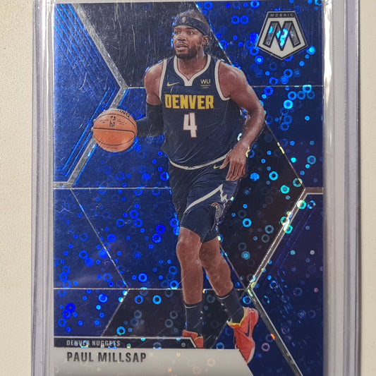 Paul Millsap 2019-20 Panini Mosaic blue fastbreak numbered 73/85 #181 NBA Basketball Indiana Pacers Excellent Sleeved