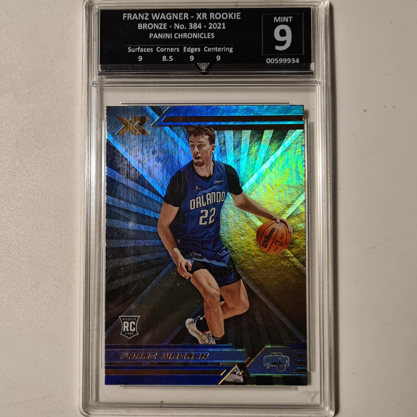 Mark Williams 2022 Panini Donruss Optic rated rookie RC Choice Prizm #245 NBA Basketball Charlotte Hornets PSA 9 GRADED SLAB