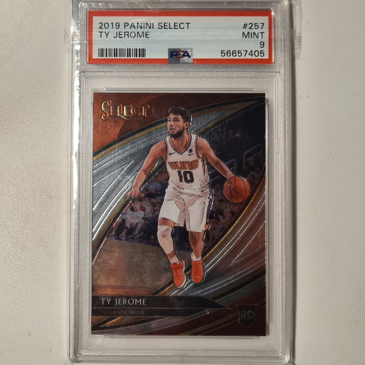 Ty Jerome 2019-20 Panini Select courtside rookie RC #257 NBA Basketball Phoenix Suns PSA 9 GRADED SLAB