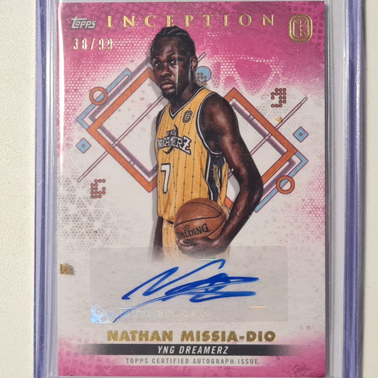 Nathan Missia-Dio 2022 Topps Inception 38/99 Auto RC IA-NMD2 NBA Basketball YNG Dreamerz excellent