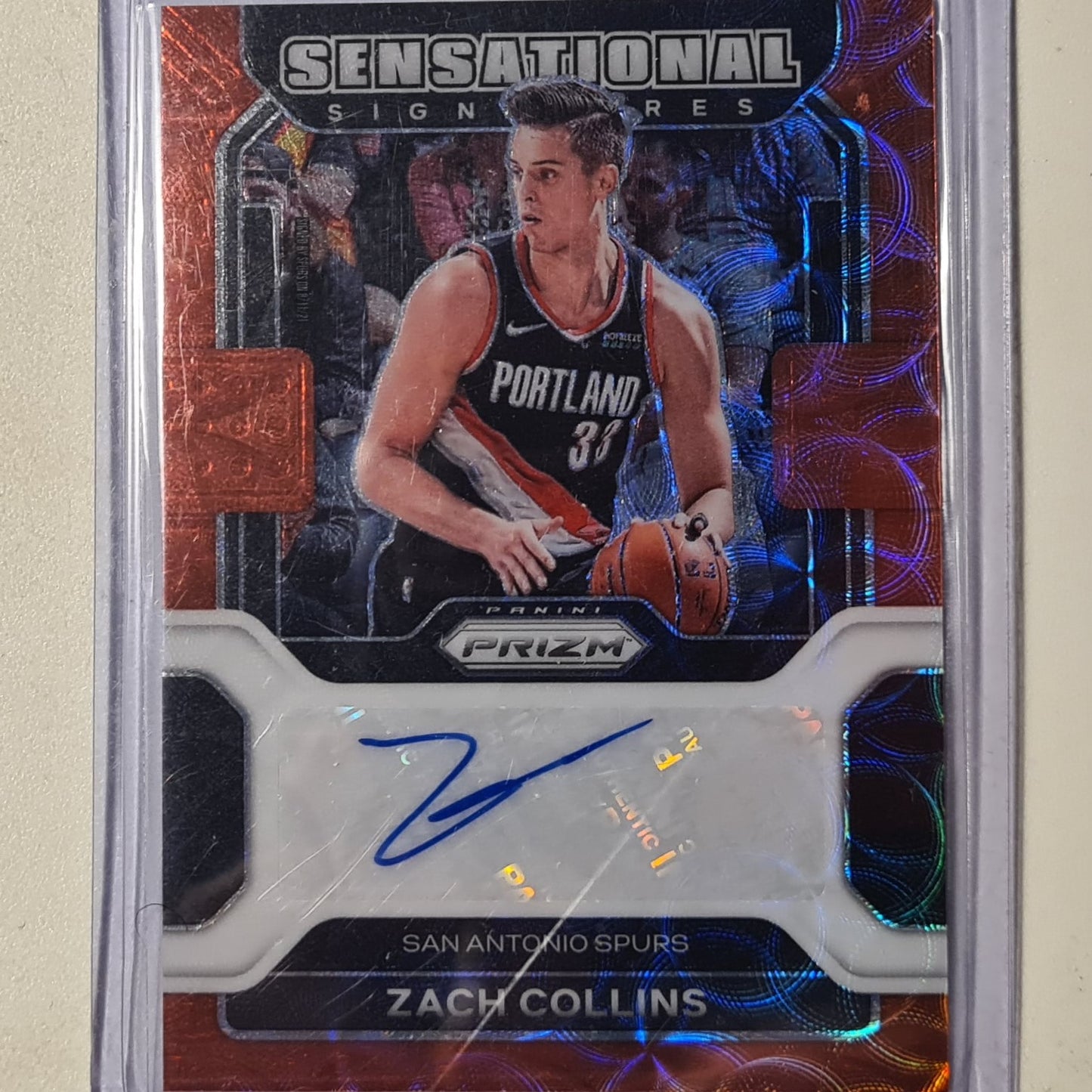 Zach Collins 2021-22 Panini Prizm Sensational signatures Auto SS-ZCL NBA Basketball San Antonio Spurs/portland excellent