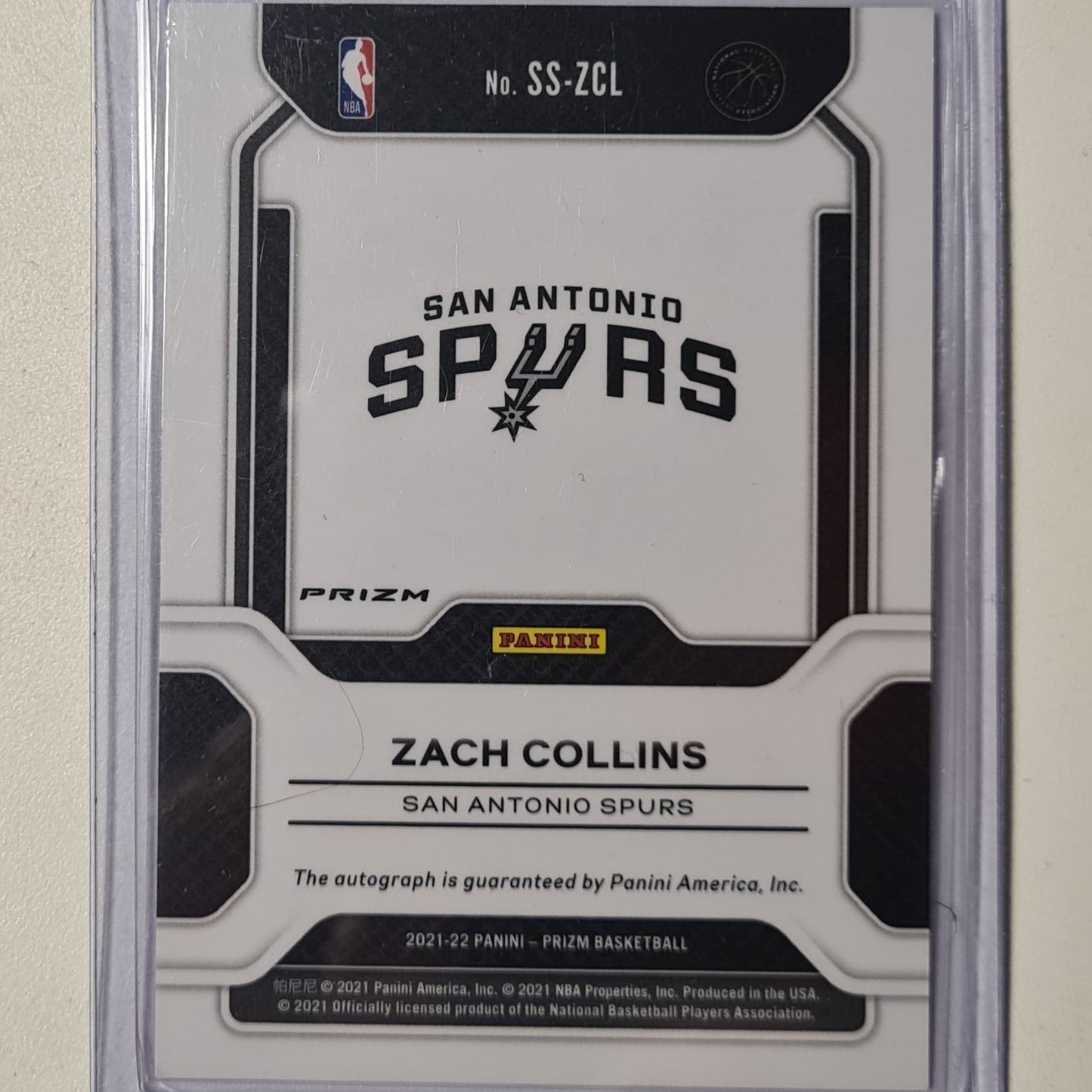 Zach Collins 2021-22 Panini Prizm Sensational signatures Auto SS-ZCL NBA Basketball San Antonio Spurs/portland excellent