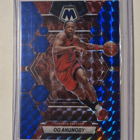 OG Anunoby 2022-23 Panini Mosaic Prizm red blue numbered 17/199 #136 NBA Basketball Toronto Raptors excellent