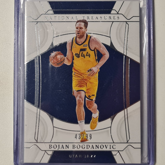 Bojan Bogdanovic 2021-22 Panini National treasures numbered 43/99 #55 NBA Basketball Utah Jazz excellent