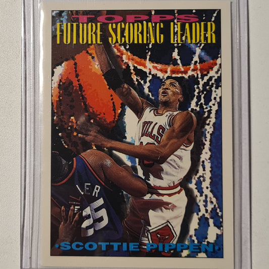 Scottie Pippen 1994 Topps future scoring leader #391 NBA Basketball Chicago Bulls excellent sleeved
