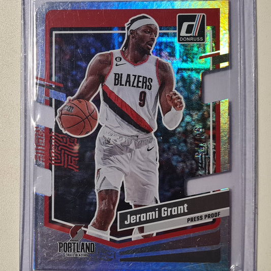 Jerami Grant 2023-24 Panini Donruss press proof die-cut 54/75 Numbered #102 Basketball Portland trail blazers Excellent sleeved