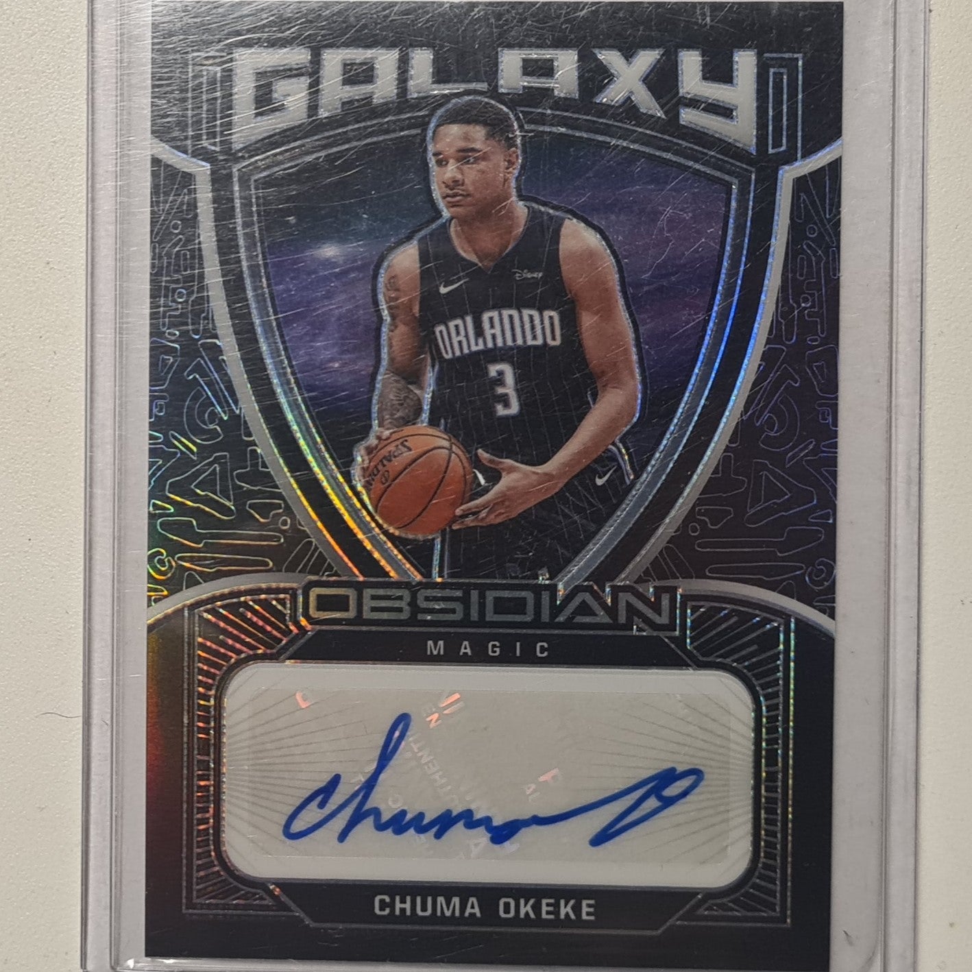 Chuma Okeke 2020-21 Panini Obsidian refractor Auto  GAL-CHU NBA Basketball Orlando Magic Excellent