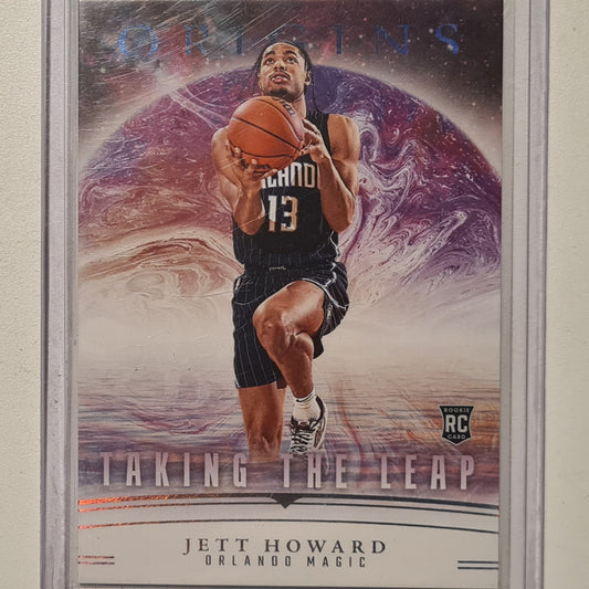 Jett Howard 2023-24 Panini Origins taking the leap Rookie RC #6 NBA Basketball Orlando Magic Excellent Sleeved