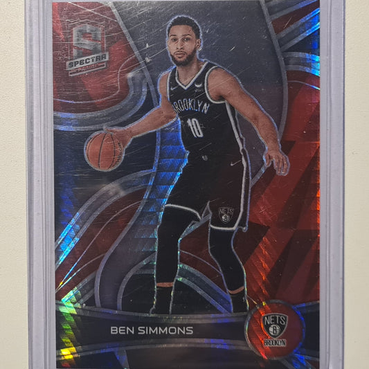 Ben Simmons 2021-22 Panini Spectra Prizm #98 NBA Basketball Brooklyn Nets Excellent Sleeved