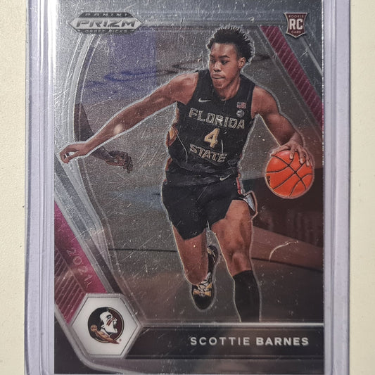 Scottie Barnes 2021 Panini Prizm Draft Picks Rookie RC #6 NBA Basketball Florida State Excellent Sleeved