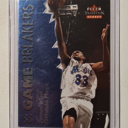 Grant Hill 2001 Fleer Tradition glossy game breakers 3 of 10 GB NBA Basketball Orlando Magic very good Sleeved