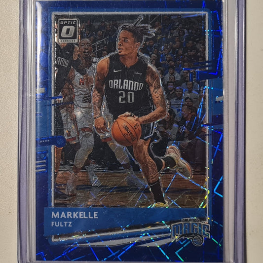 Markelle Fultz 2020-21 Panini Donruss Blue Prizm squares #9 NBA Basketball Orlando Magic Excellent mint