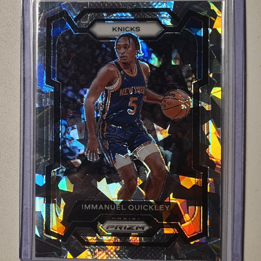 Immanuel Quickley 2023-24 Panini Prizm Cracked ice #33 NBA Basketball New York Knicks Excellent