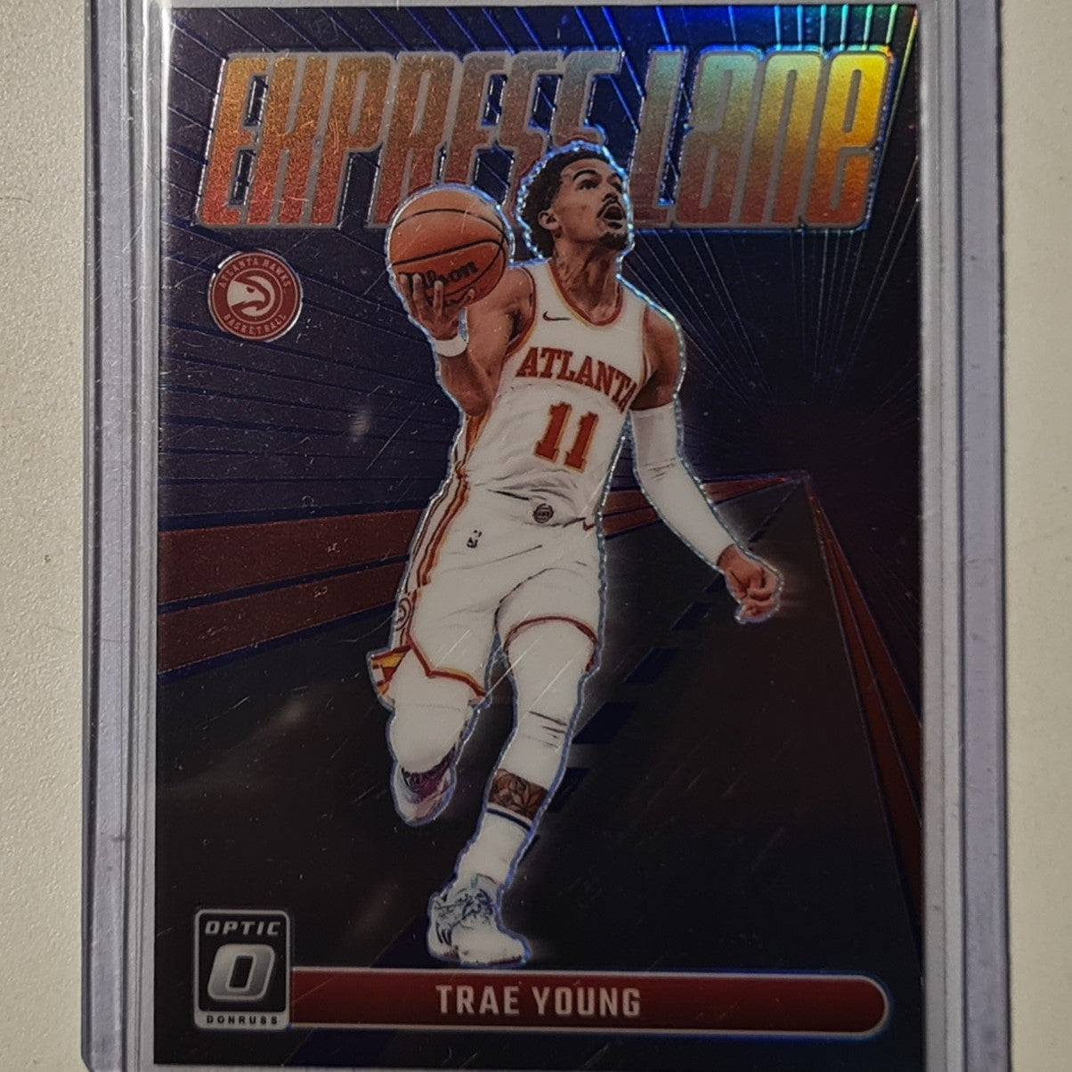 Trae Young 2023-24 Panini Donruss Optic Express Lane Prizm #22 NBA Basketball Atlanta Hawks Excellent