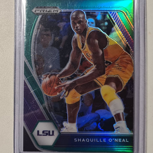 Shaquille O'Neal 2021 Panini Prizm draft picks green prizm #84 NBA Basketball LSU Excellent