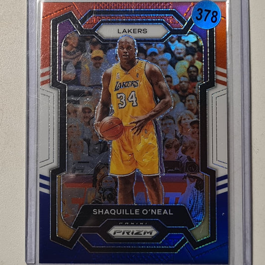 Shaquille O'Neal 2023-24 Panini Prizm red white blue refractor Prizm #181 NBA Basketball LA Lakers Excellent