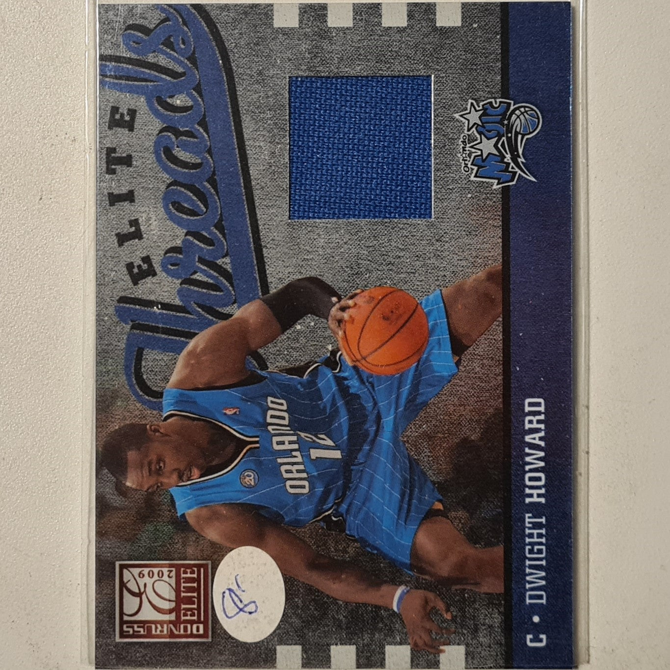 Dwight Howard 2009 Panini Donruss Elite threads patch 96/99 NBA Basketball Orlando Magic Excellent