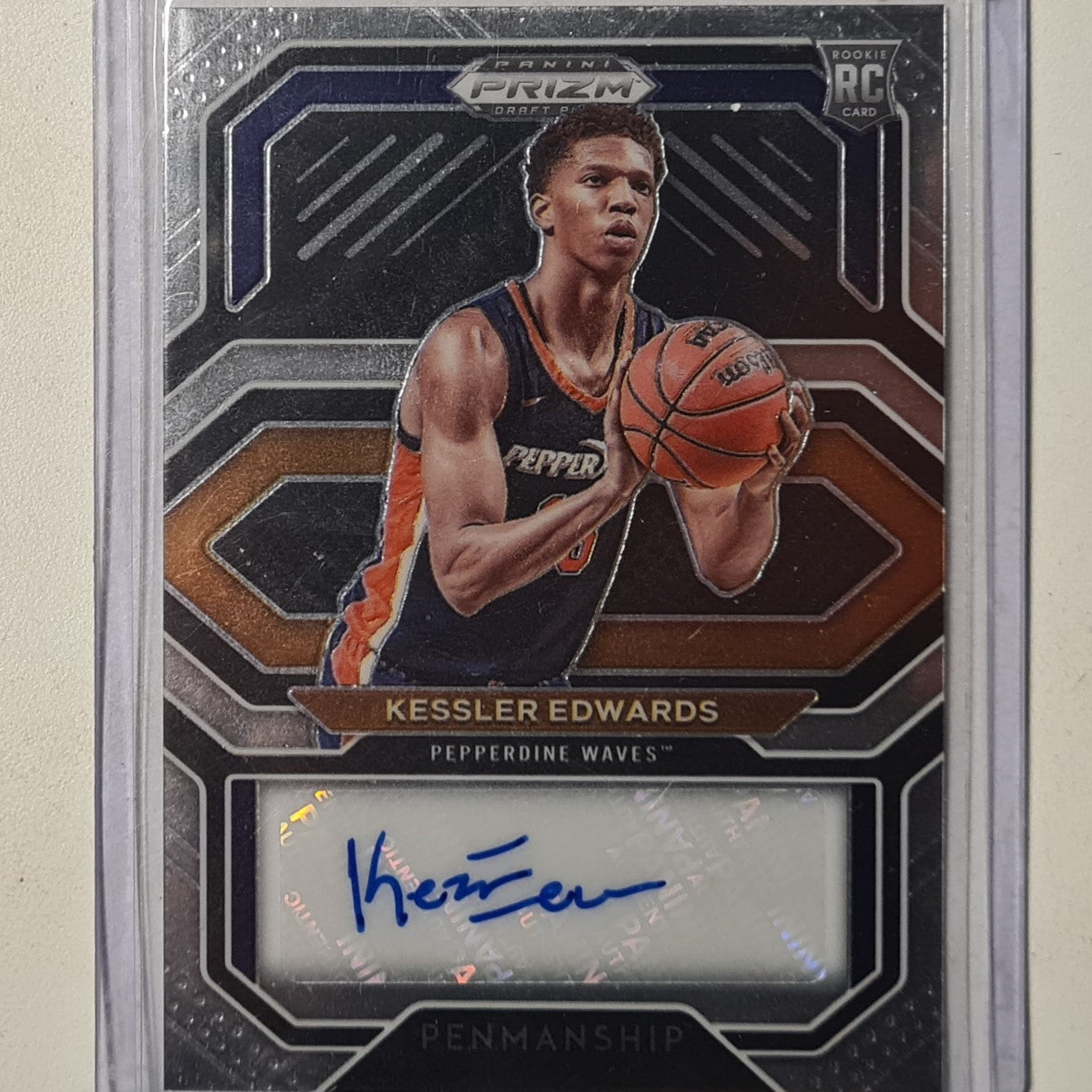 Kessler Edwards 2021 Panini Prizm penmanship Rookie RC Auto CP-KED NBA Basketball pepperdine waves Excellent