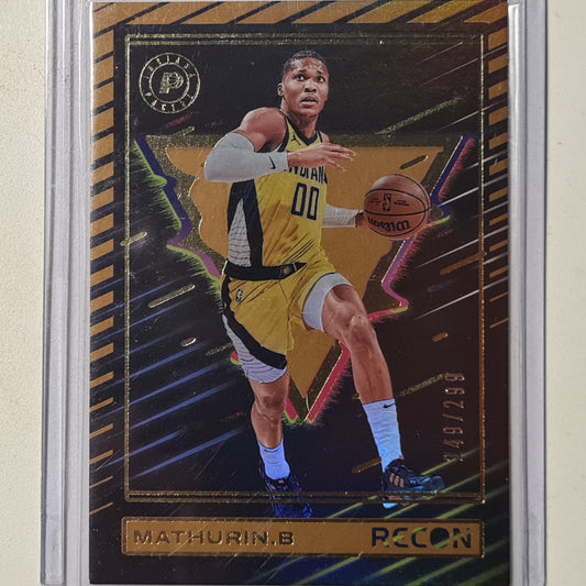 Bennedict Mathurin 2023-24 Panini Recon Numbered 249/299 #149 NBA Basketball Indiana Pacers Excellent