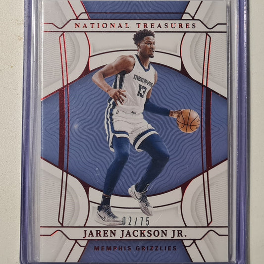 Jaren Jackson Jr 2021-22 Panini National Treasures numbered 02/75 #85 NBA Basketball Memphis Grizzlies excellent