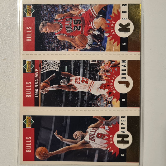 Harper, Michael Jordan, Steve Kerr 1997 Upper-Deck mini's gold variant B1 NBA Basketball Chicago Bulls good-very good