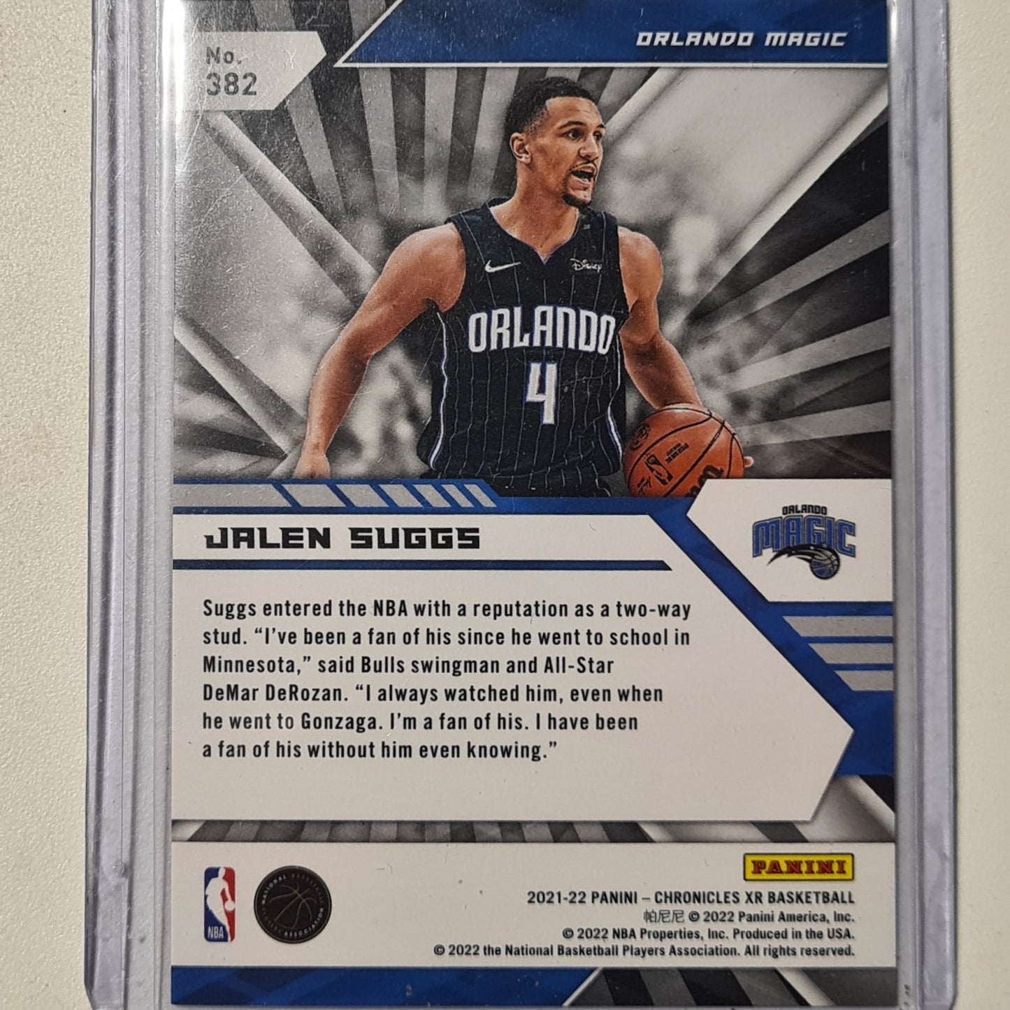 Jalen Suggs 2021-22 Panini Chronicles XR red Rookie RC Numbered 15/88 #382 NBA Basketball Orlando Magic Excellent