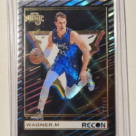 Moritz Wagner 2023-24 Panini Recon black holo Numbered 03/49 #10 NBA Basketball Orlando Magic very good