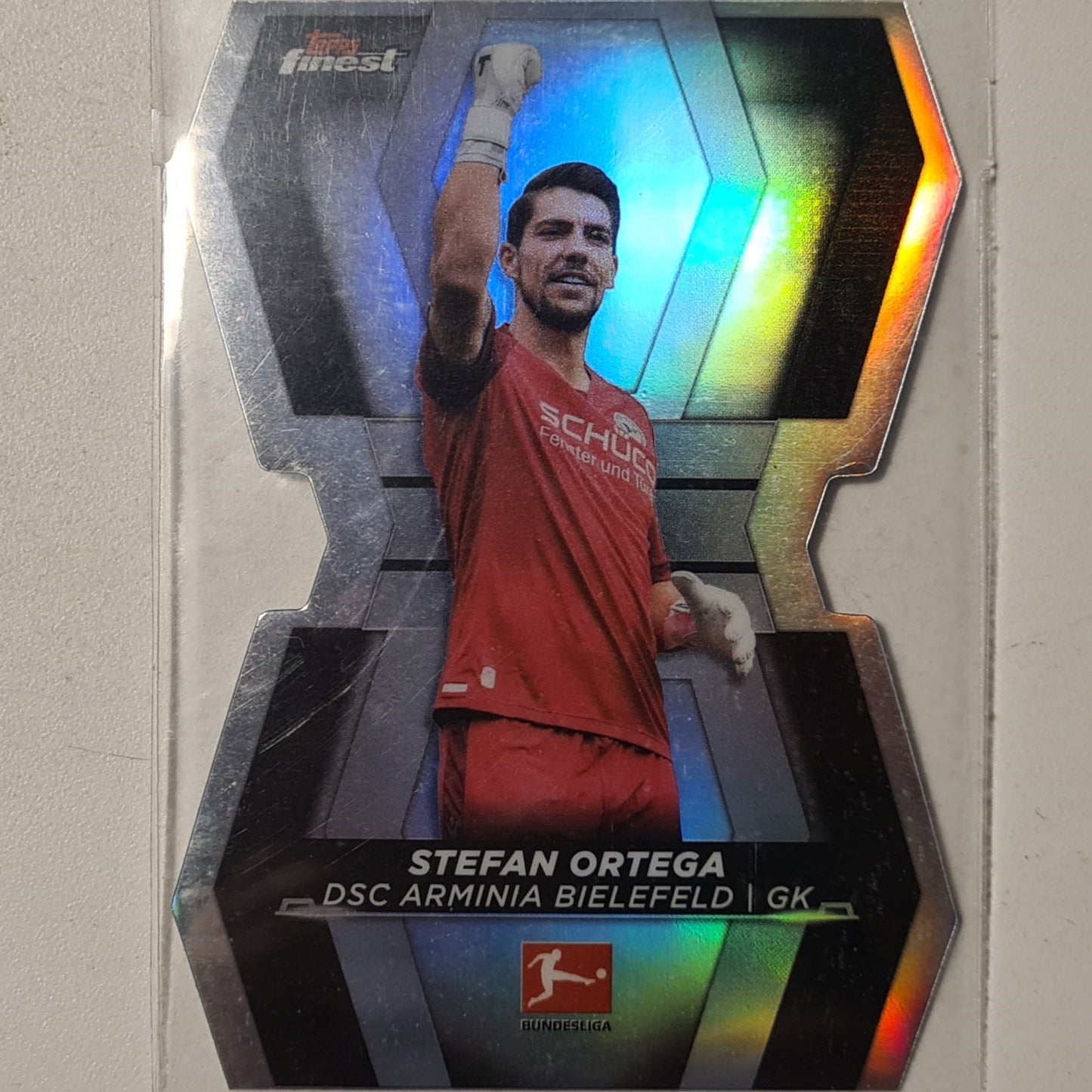 Stefan Ortega 2022 Topps Finest die-cut refractor FG-SO Soccer Football Arminia Bielefeld Excellent