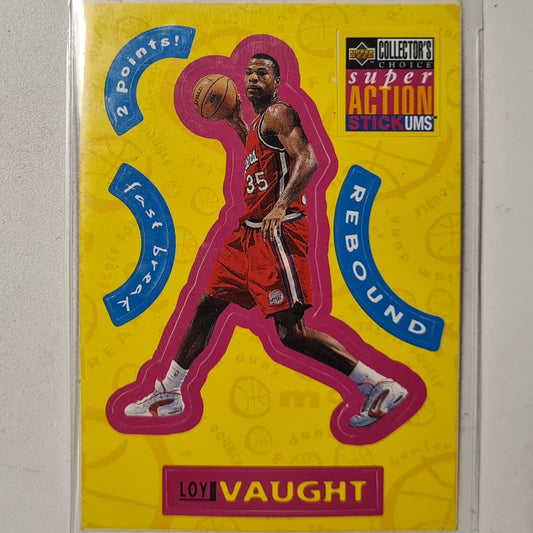 Loy Vaught 1996 Upper-Deck super action Stick-ums S12 NBA Basketball Los Angeles Clippers good +