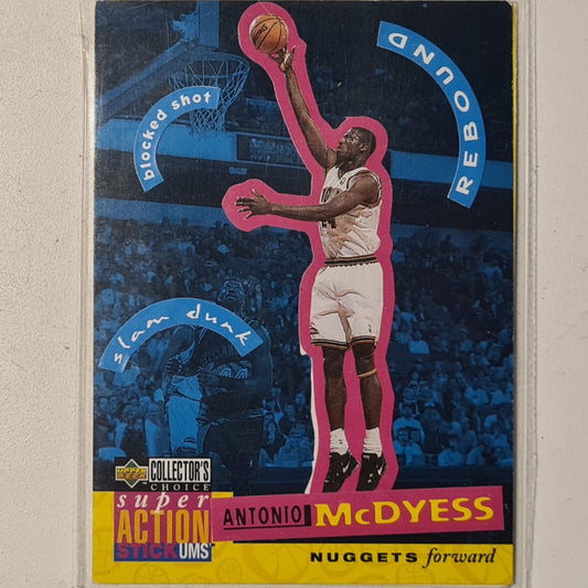 Antonio McDyess 1996 Upper-Deck super action Stick-ums B7+S7 NBA Basketball Denver Nuggets good