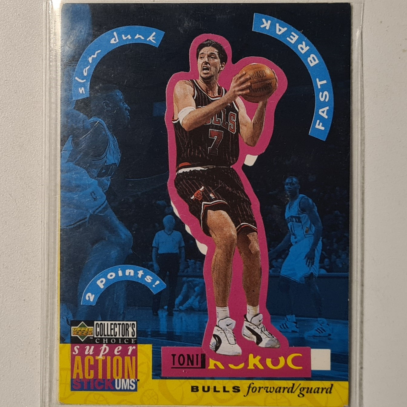 Toni Kukoc 1996 Upper-Deck super action Stick-ums S4+B4 NBA Basketball Chicago Bulls good