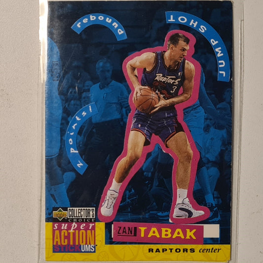 Zani Tabak 1996 Upper-Deck super action Stick-ums S26+B26 NBA Basketball Toronto Raptors good