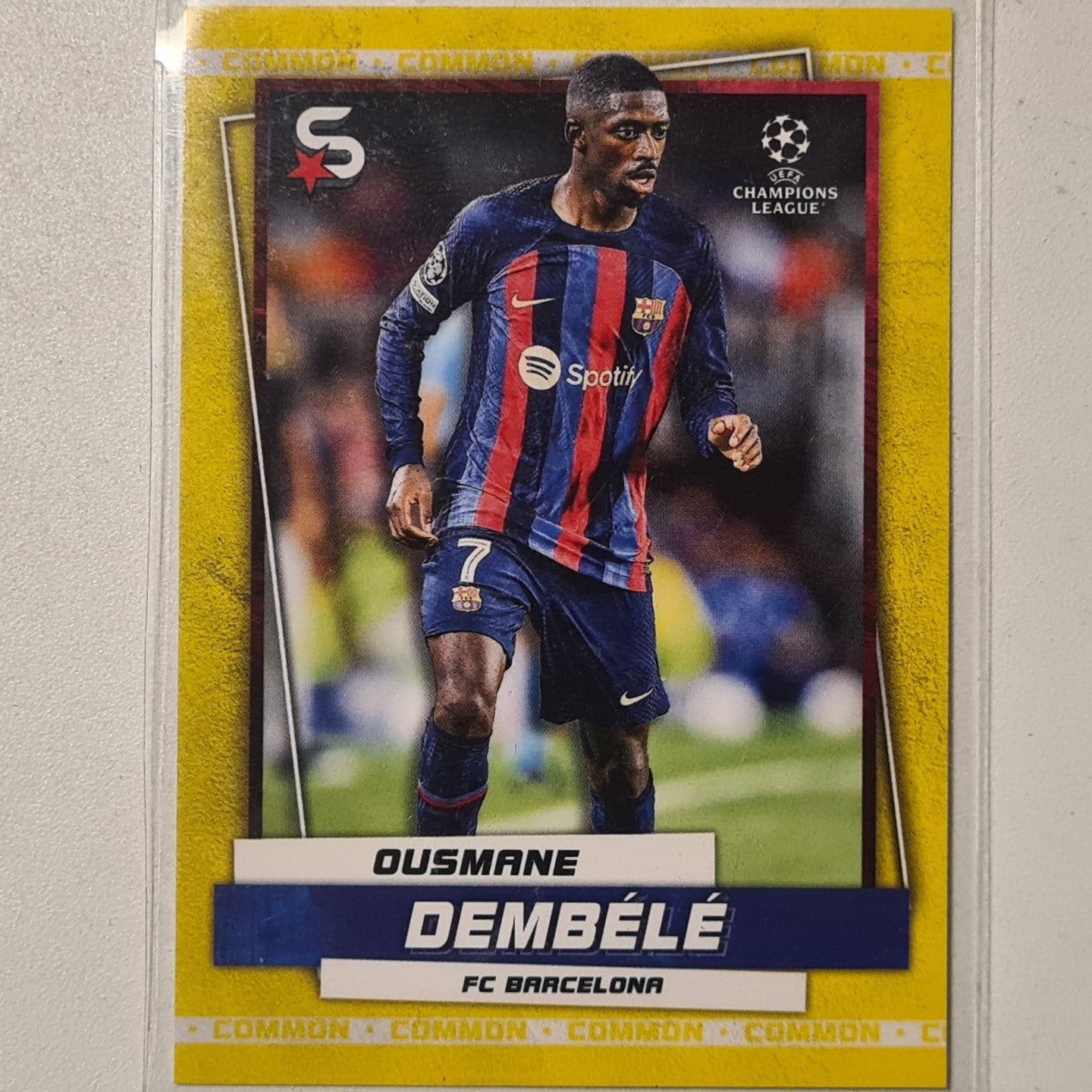 Ousmane Dembele 2023 Topps Soccer stars yellow 53 Soccer Football Barcelona Excellent