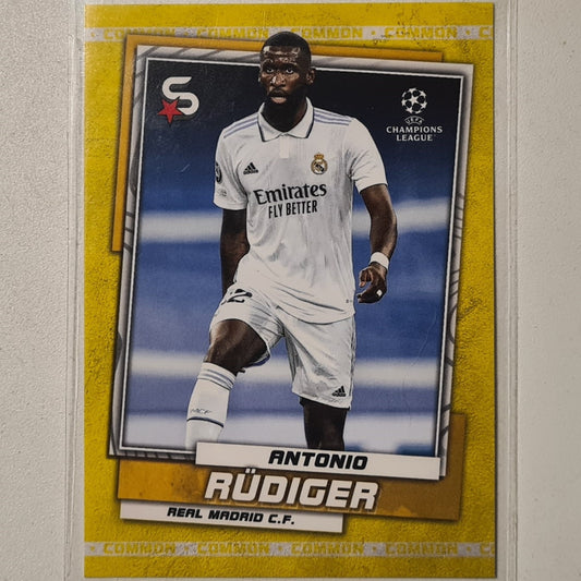 Antonio Rudiger 2023 Topps Soccer stars yellow #39 Soccer Football Real Madrid Excellent