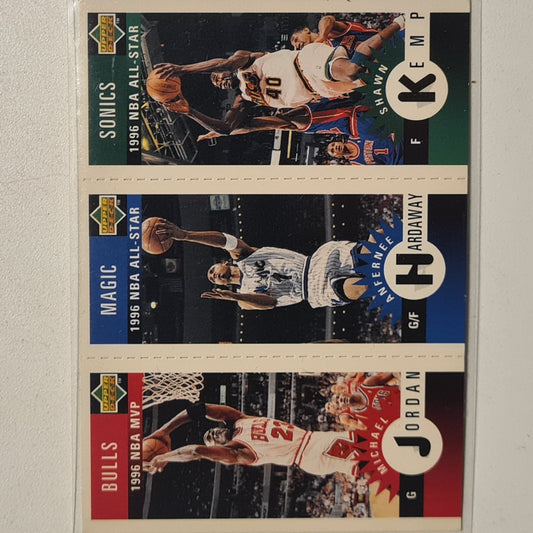 Michael Jordan Anfernee Hardaway 1996 Upper-Deck mini's #M11 M60 NBA Basketball Orlando Chicago good+
