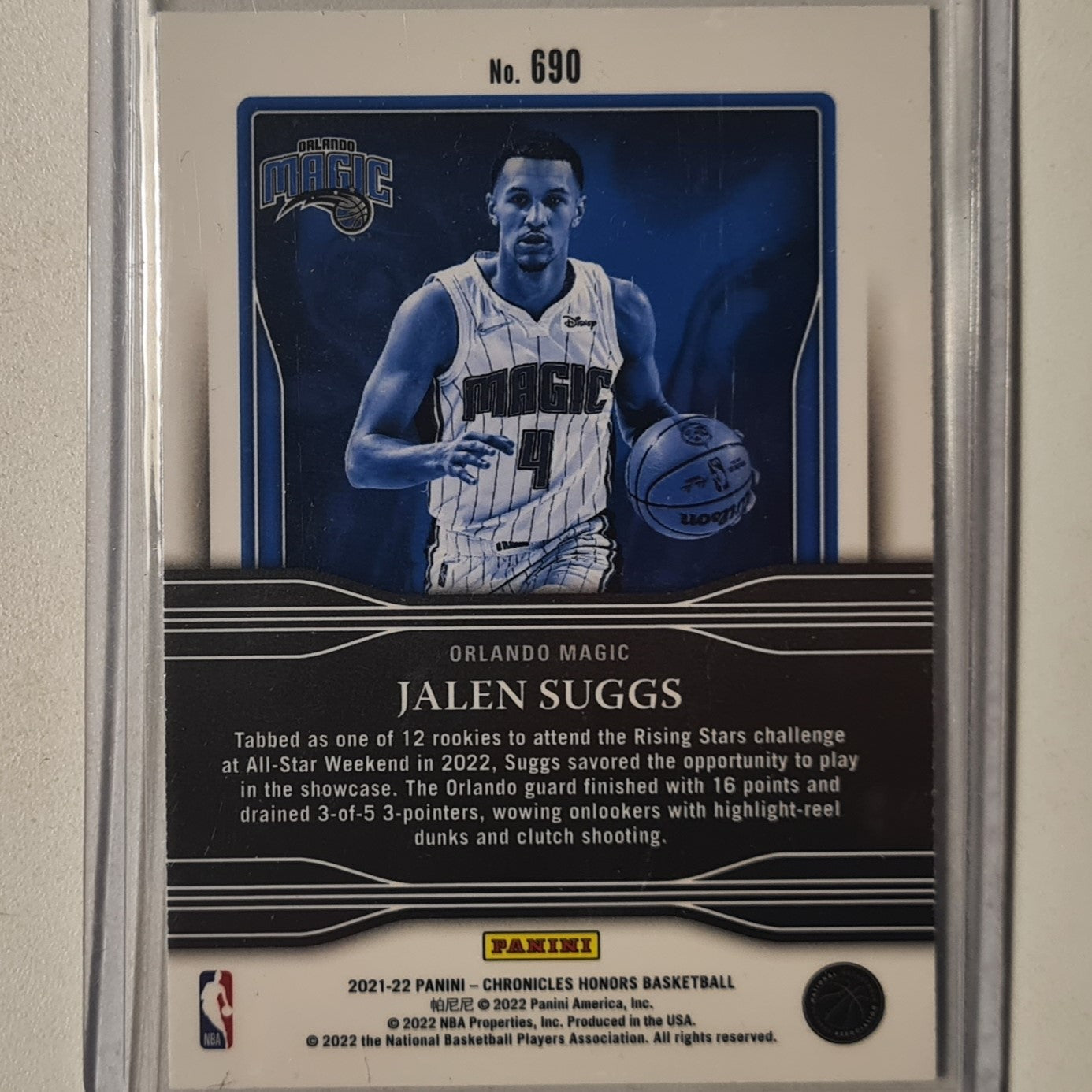 Jalen Suggs 2021-22 Panini Chronicles Honors Rookie RC #690 NBA Basketball Orlando Magic excellent