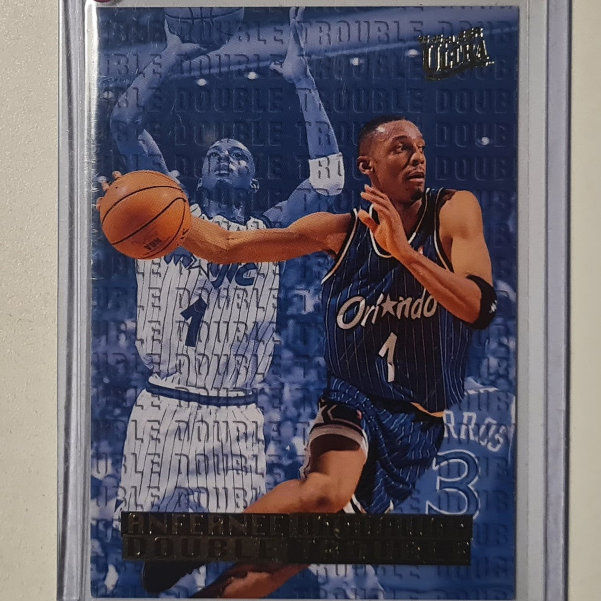 Anfernee Hardaway 1995 Fleer Ultra 95-96 Double Trouble 2 of 10 NBA Basketball Orlando Magic excellent