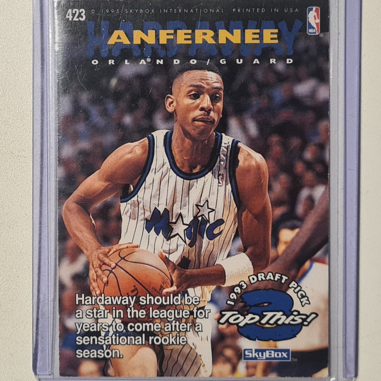 Anfernee Hardaway grant hill 1995 top this draft picks Rookie RC #423 NBA Basketball Orlando Magic good