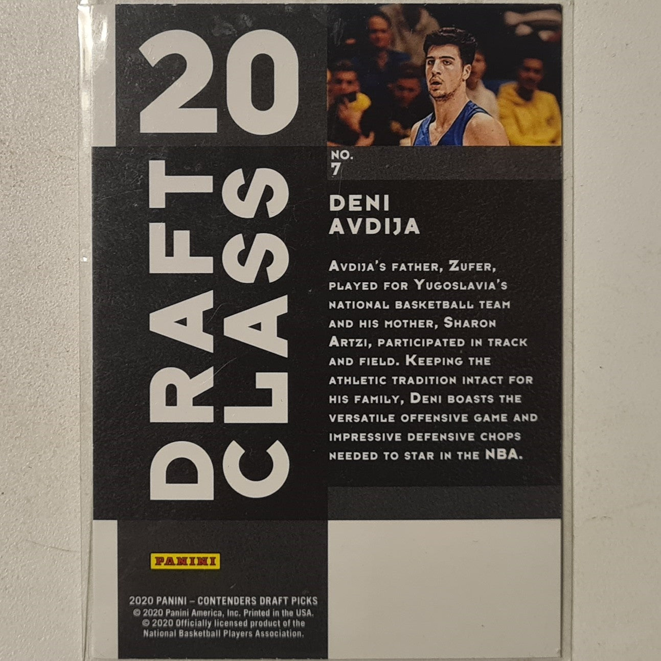 Deni Avdija 2020-21 Panini Contenders Draft Picks Rookie RC #7 NBA Basketball Washington Wizards Excellent