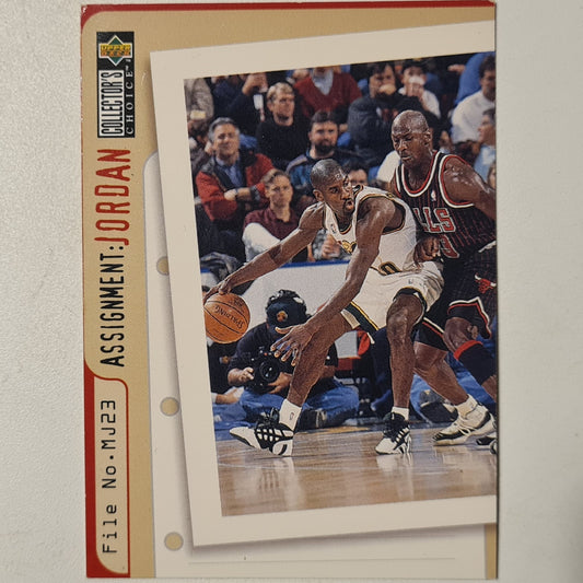 Michael Jordan Gary Payton Assignment #366 NBA Basketball Chicago Bulls poor/fair