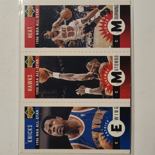Patrick Ewing Dikembe Mutombo 1996 Upper-Deck mini's M145 NBA Basketball Knicks Hawks Heat Good Sleeved