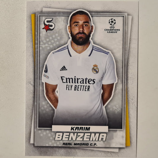 Karim Benzema 2023 Topps Soccer Superstars #46 Soccer Football Real Madrid excellent + Sleeved