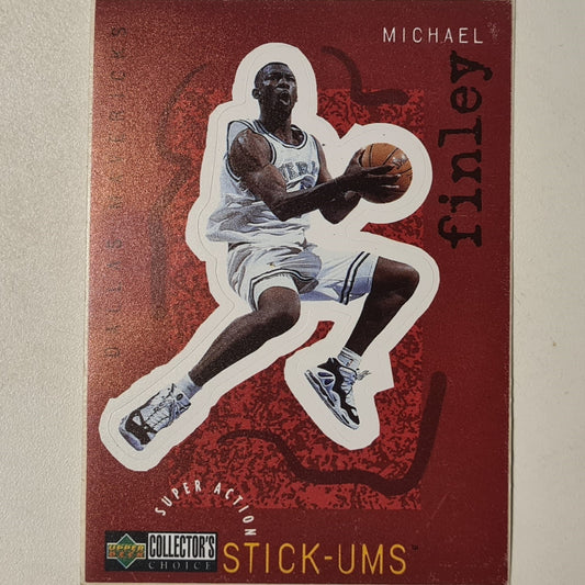 Michael Finley 1997 Upper-Deck Stick-ums #56 NBA Basketball Dallas Mavericks very good